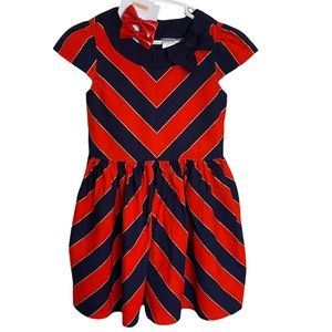 Gymboree Chevron Dress with Matching Bows